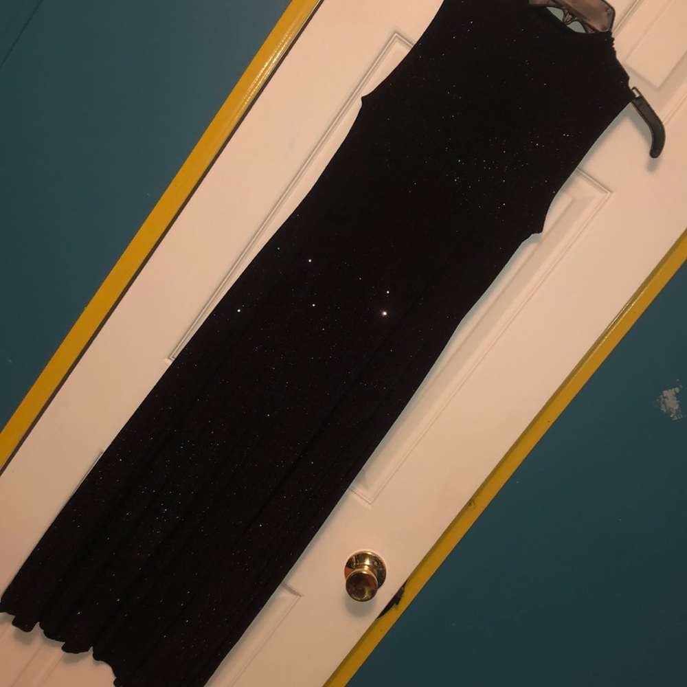 Black turtle neck dress
